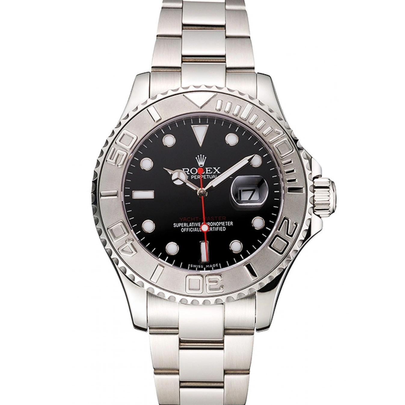 And Black Case Yacht-Master Steel Stainless Dial Rolex Bracelet 1015